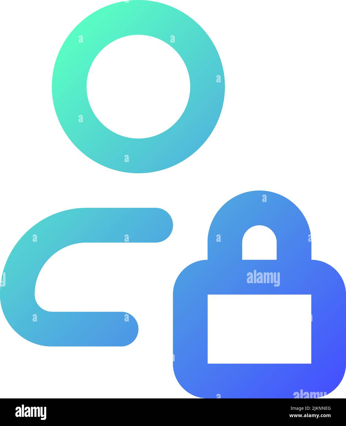 Hidden private contact pixel perfect gradient linear ui icon Stock Vector