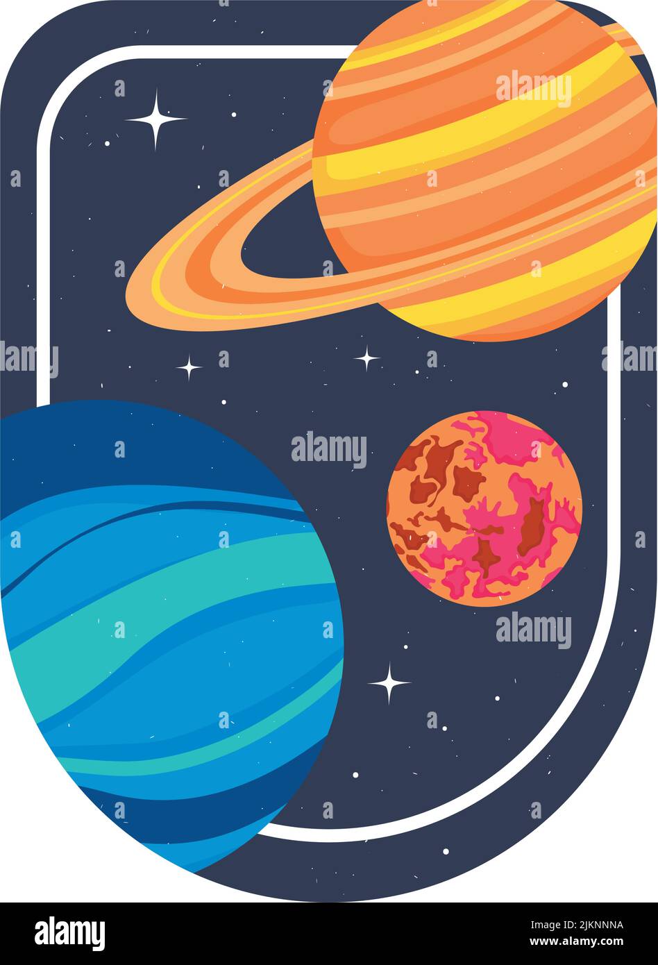 space planets badges Stock Vector Image & Art - Alamy