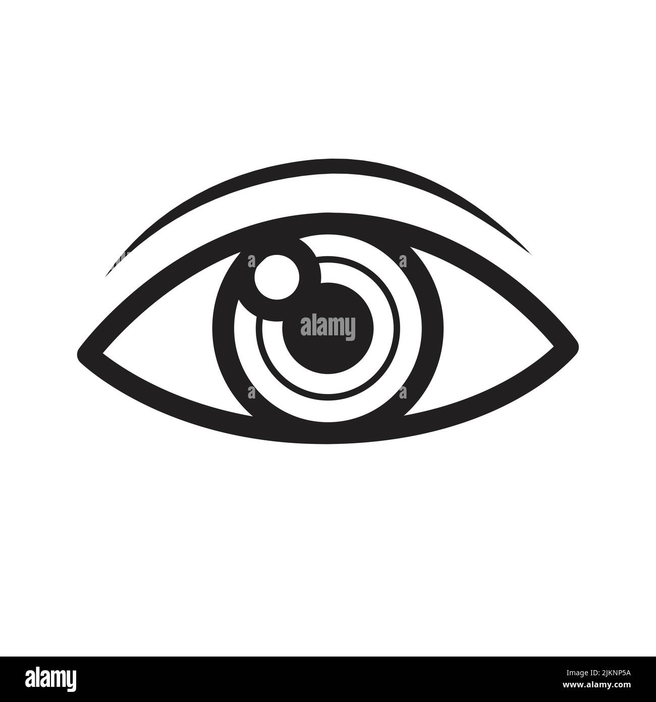Eye icon black and white vector Stock Vector Image & Art - Alamy