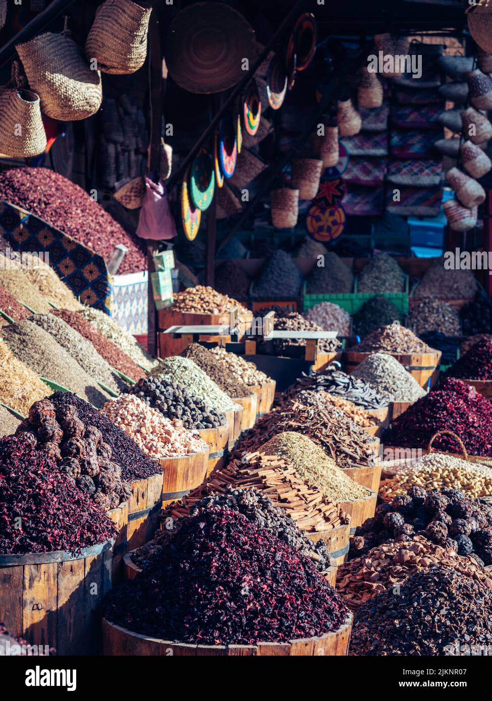 A market full of spices in Aswan Stock Photo