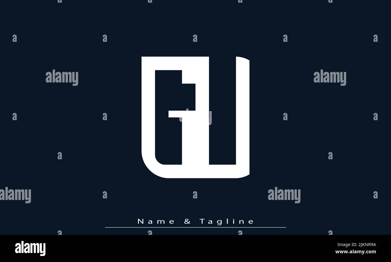 Alphabet letters Initials Monogram logo GU , UG Stock Vector