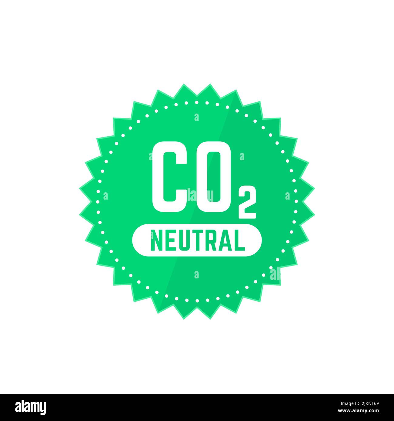 carbon neutral badge, vector design Stock Vector