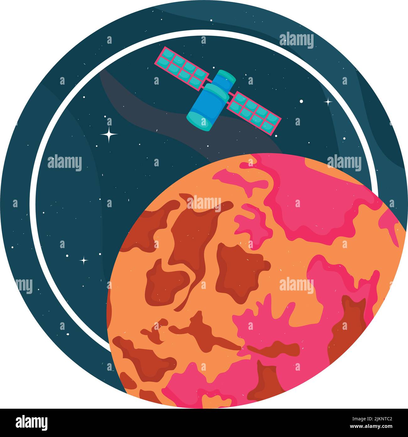 satellite and mars planet Stock Vector Image & Art - Alamy