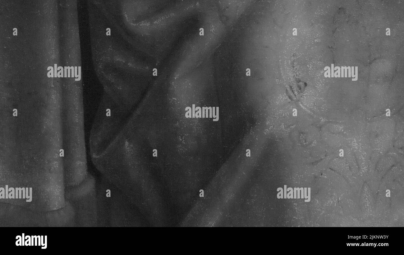 A grayscale closeup of the fabric pattern. Stock Photo