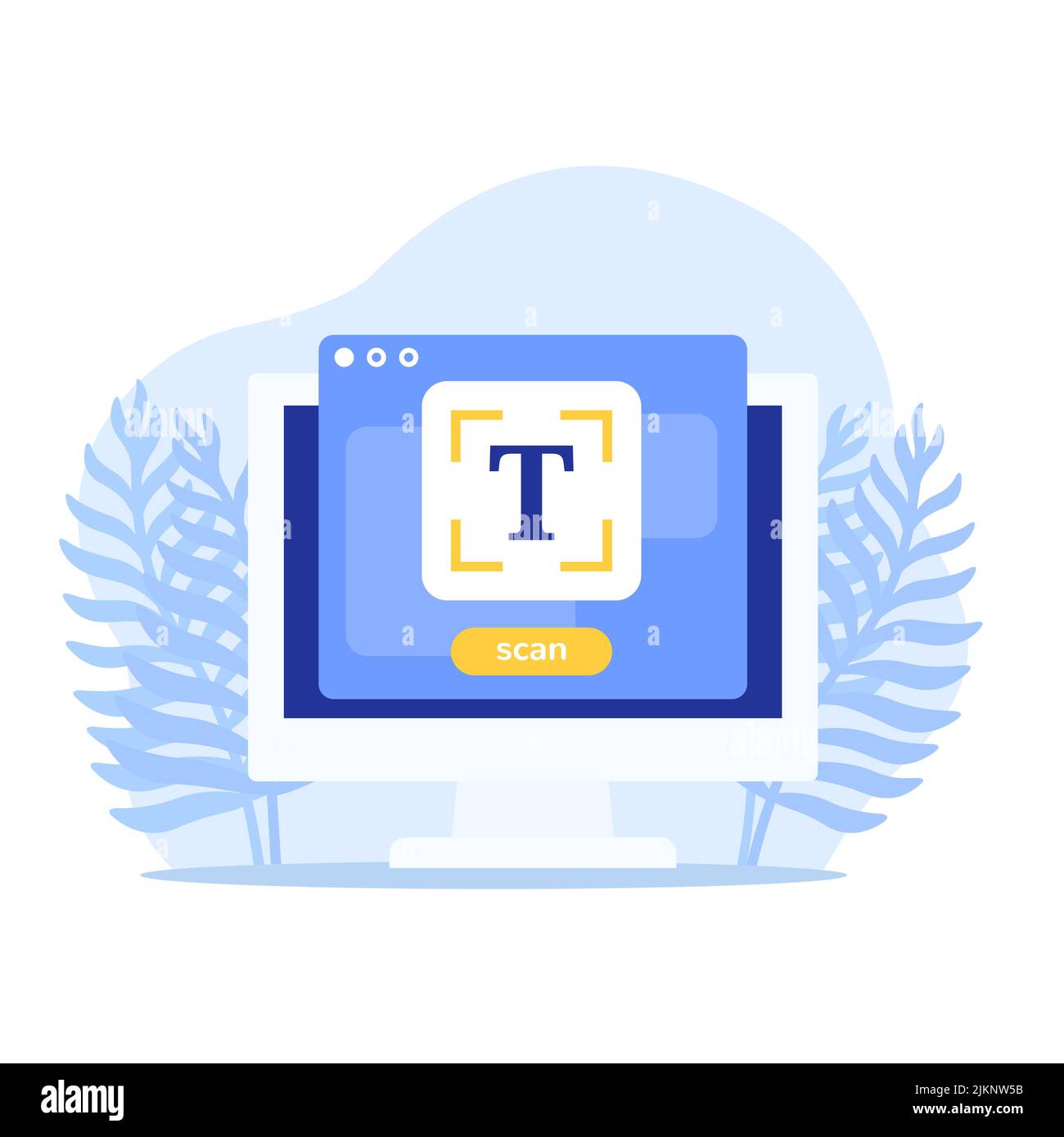 text scan vector icon with a computer Stock Vector Image & Art - Alamy