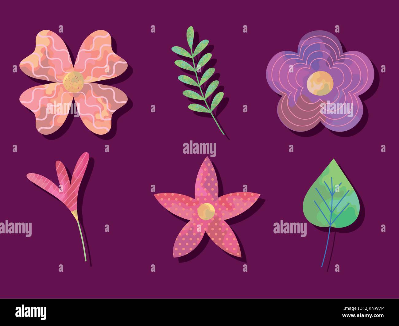 flowers icon set Stock Vector Image & Art - Alamy