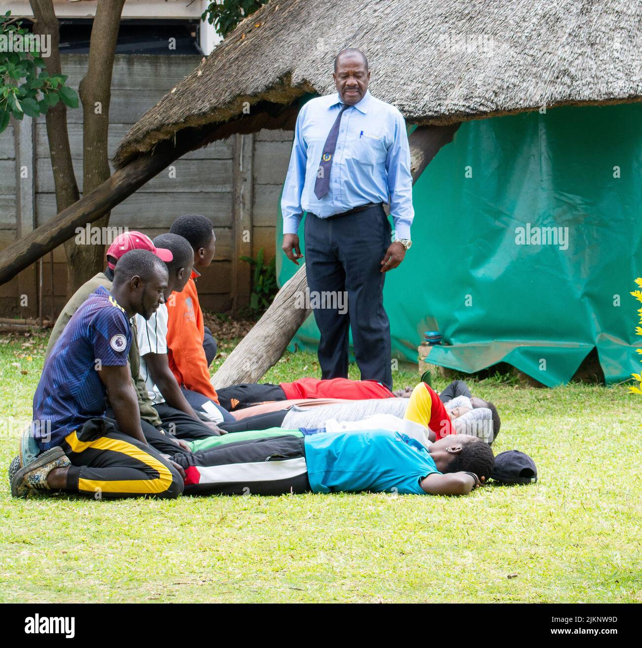 The security guard training in Africa Stock Photo Alamy