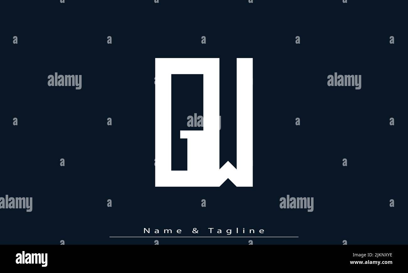 Gw letter logo design hi-res stock photography and images - Alamy