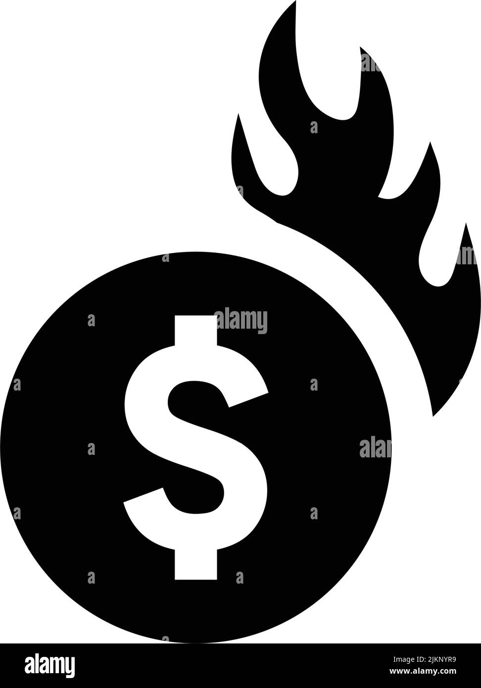 Fire, danger, dollar icon - Perfect use for designing and developing websites, printed files and presentations, Promotional Materials and many more. V Stock Vector