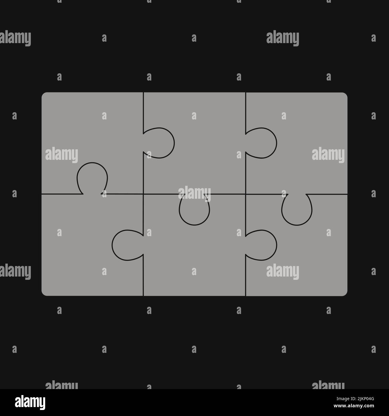 Puzzle pieces vector illustration isolated on black background Stock ...