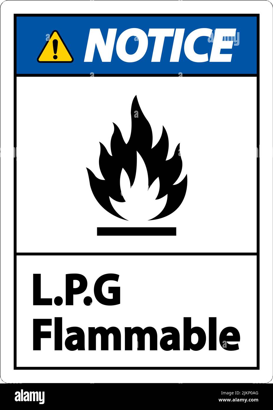 Notice L.P.G Flammable Symbol Sign On White Background Stock Vector Image & Art Alamy