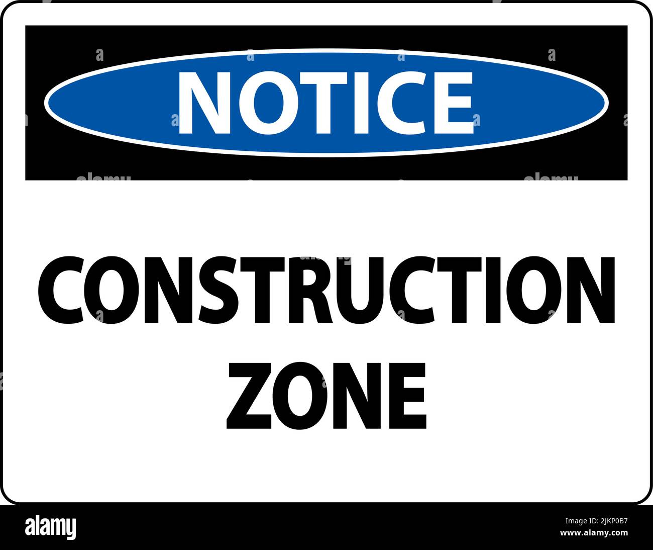 Notice Construction Zone Symbol Sign On White Background Stock Vector Image & Art Alamy