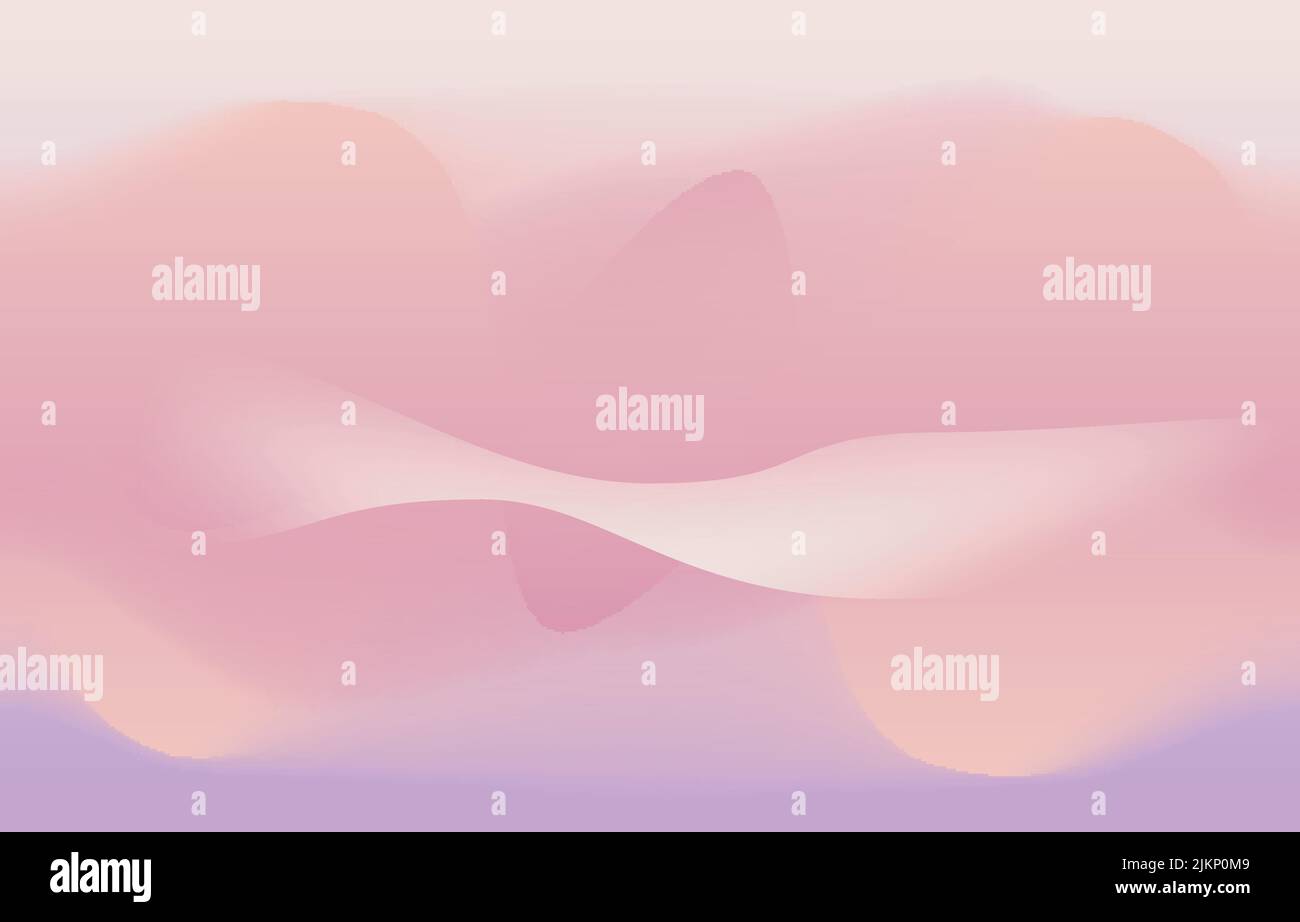 Pastel Pink Purple Gradient Abstract Wave Space Background Stock Vector