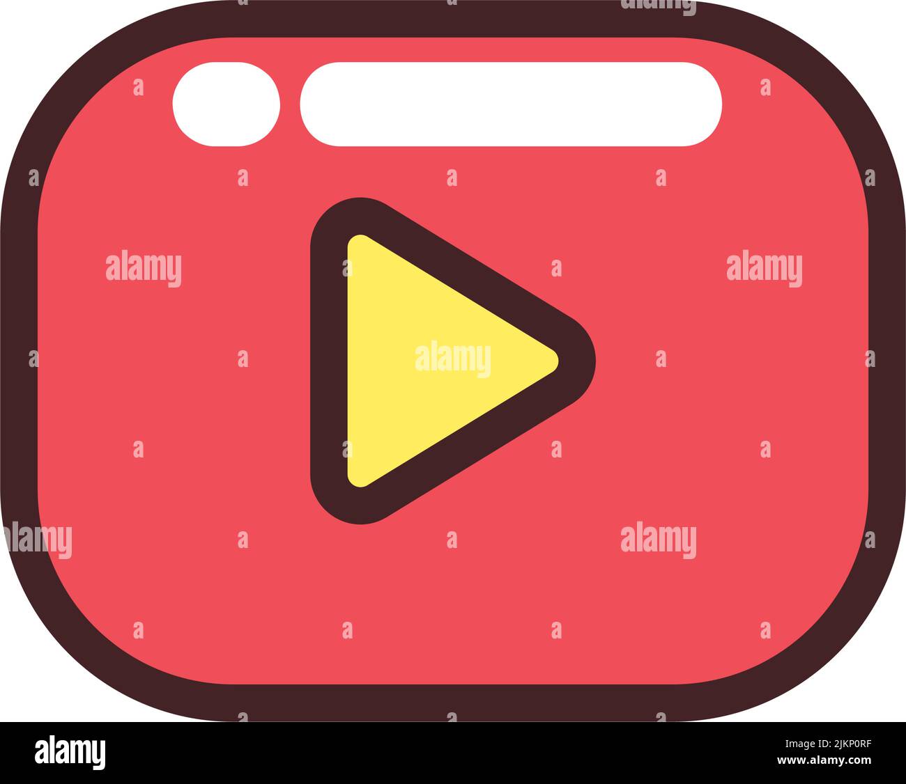 flat red play button Stock Vector Image & Art - Alamy