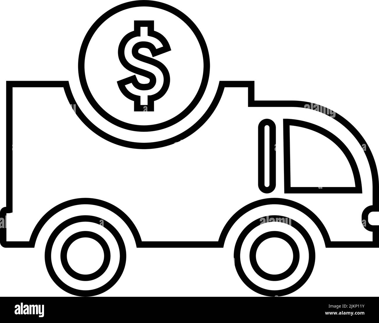 Transportation, delivery, collector car icon - Vector EPS file. Perfect use for print media, web, stock images, commercial use or any kind of design p Stock Vector