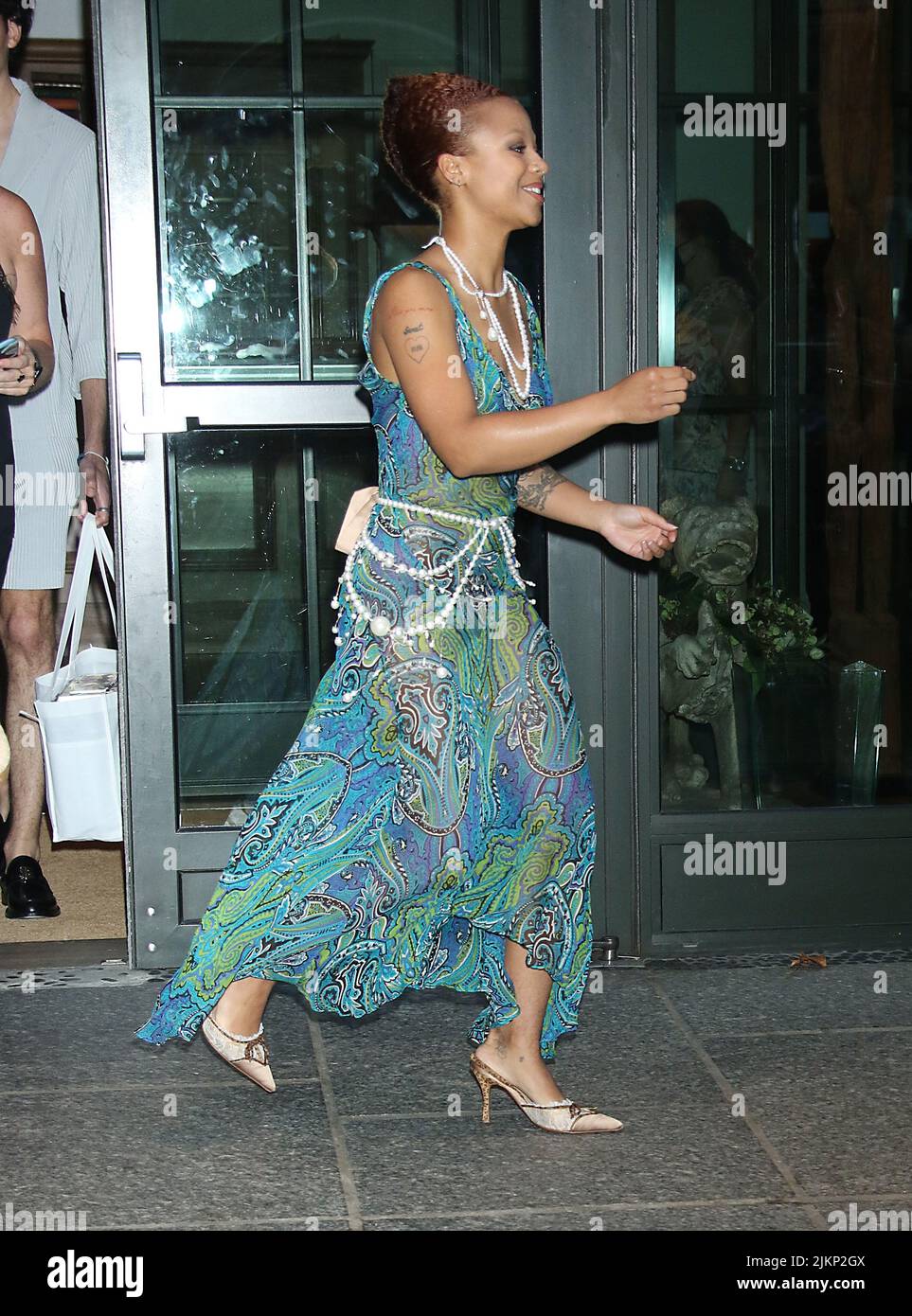 August 02, 2022 Myha'la Herrol leaving for premiere of new A24 movie ...