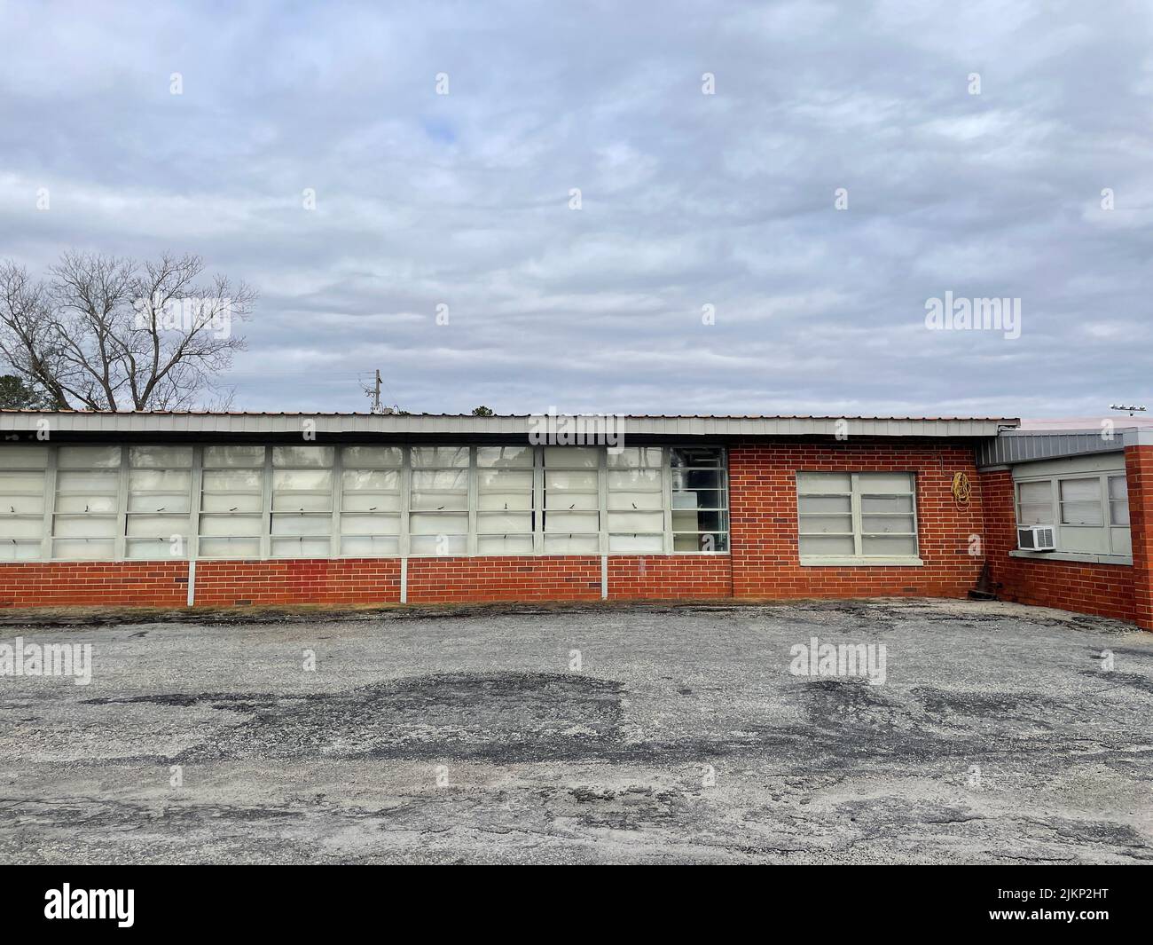 Downtown Gibson Small town USA vintage old buildings Stock