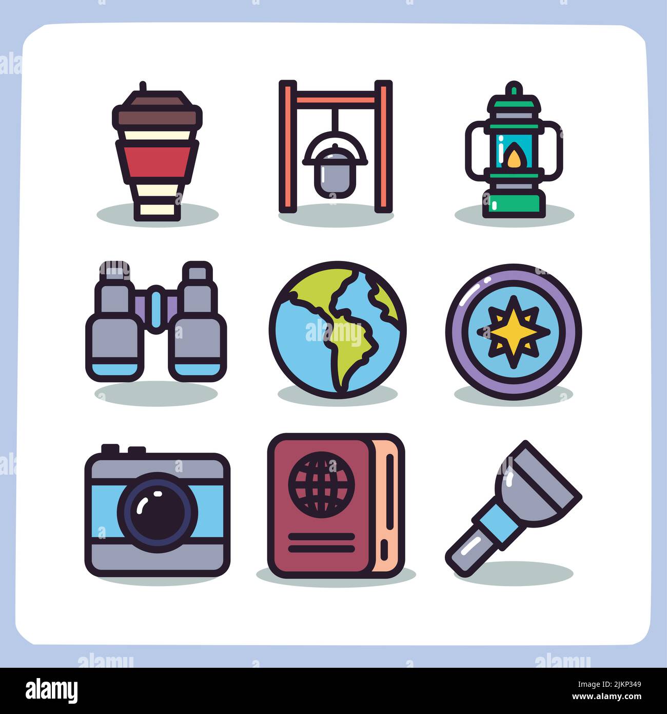 flat travel icons Stock Vector Image & Art - Alamy