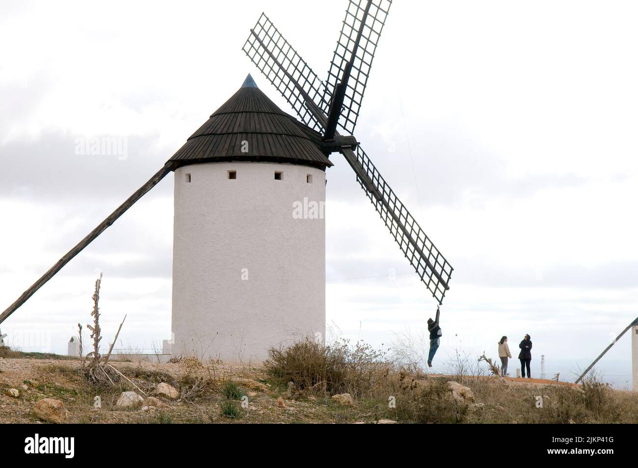 Molinos de viento en Campo de Criptana Stock Photo