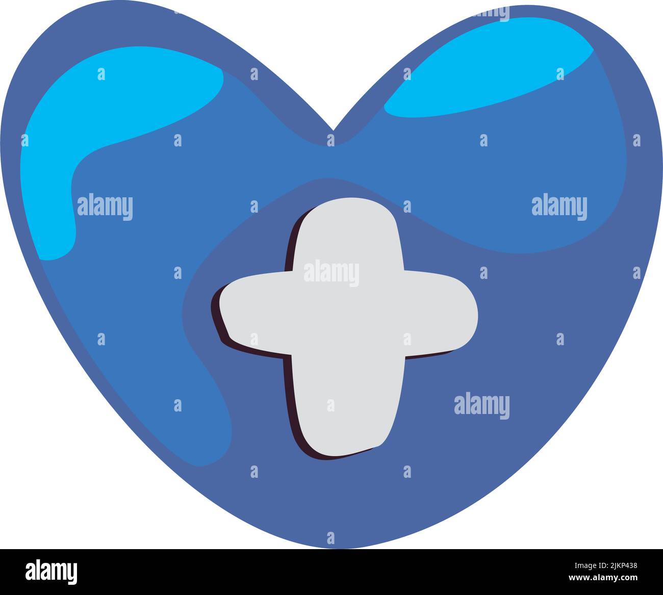 flat blue heart Stock Vector Image & Art - Alamy
