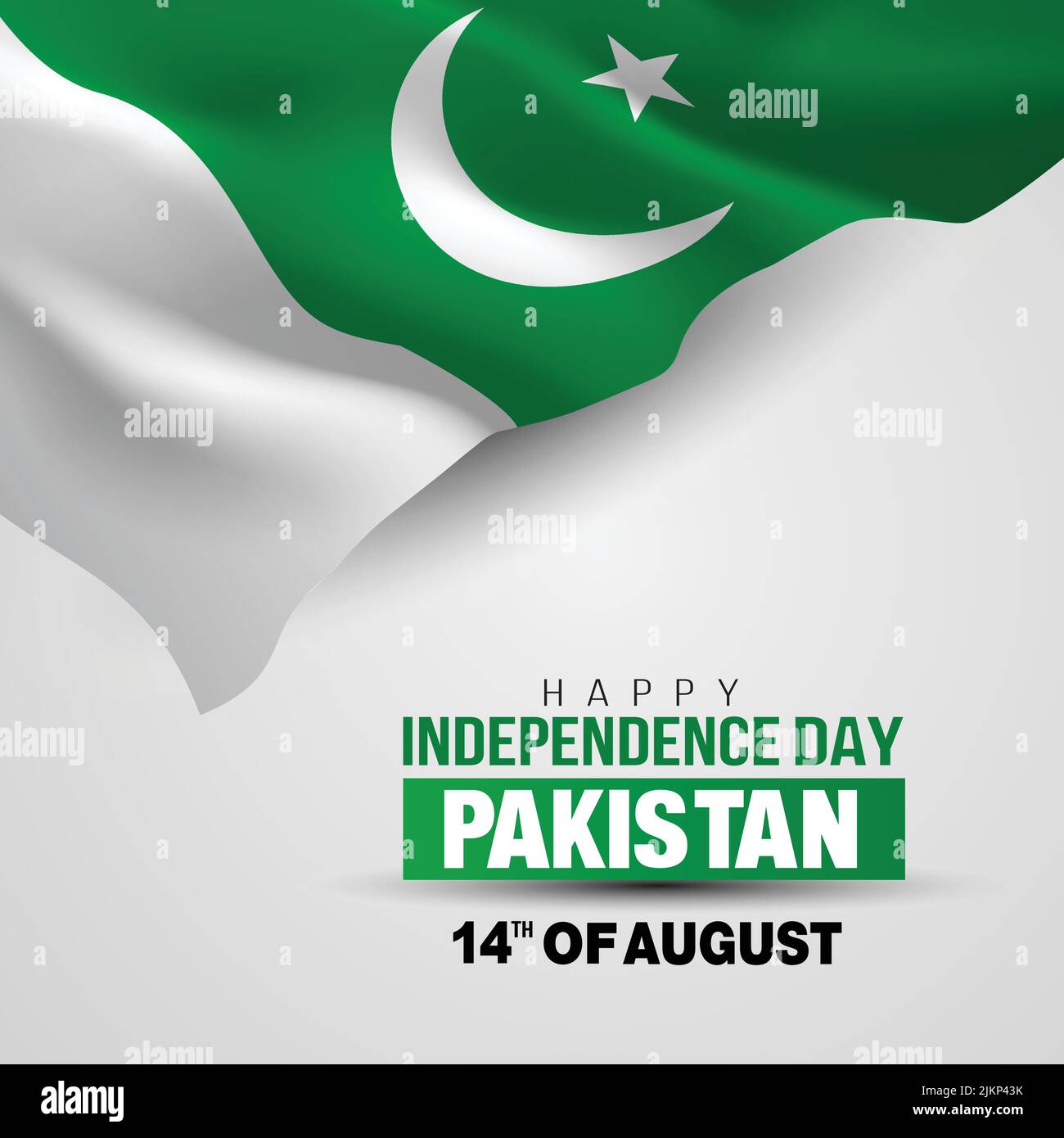 happy independence day Pakistan greetings. vector illustration design ...