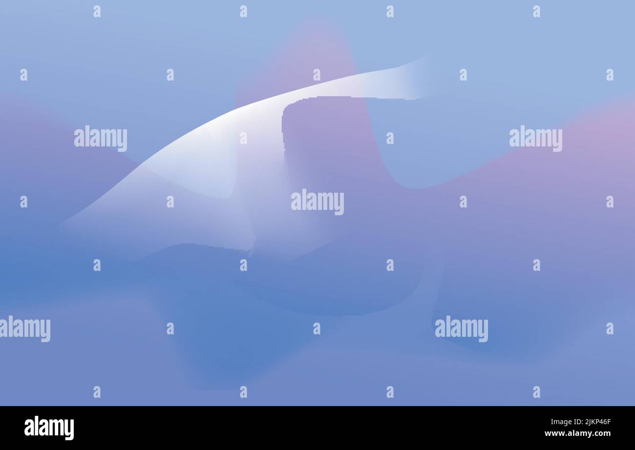 Pastel Navy Blue Gradient Abstract Wave Space Background Stock Vector