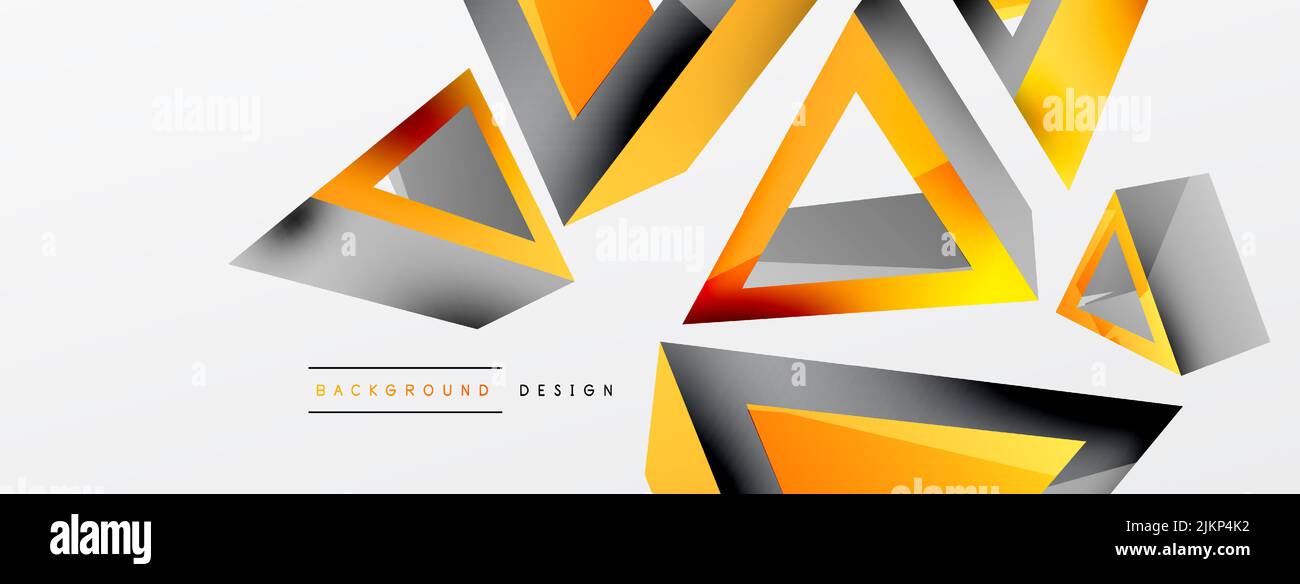 3d triangle abstract background. Basic shape technology or business ...