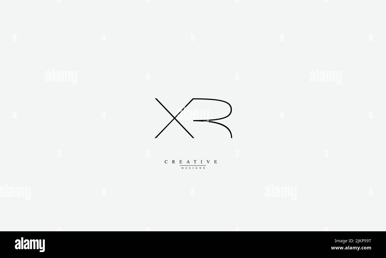 Alphabet letters Initials Monogram logo XR RX X R Stock Vector