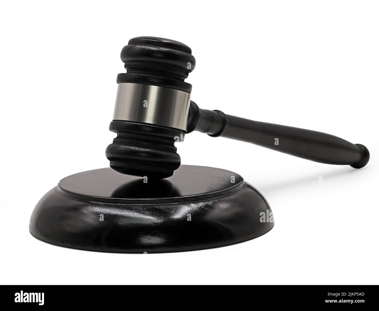black judge gavel isolated on white background Stock Photo
