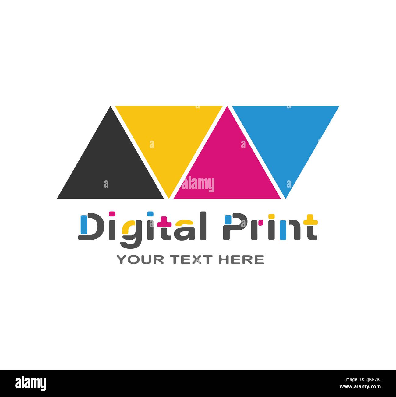 Digital printing. Vector template for a logo, sticker or sticker for ...