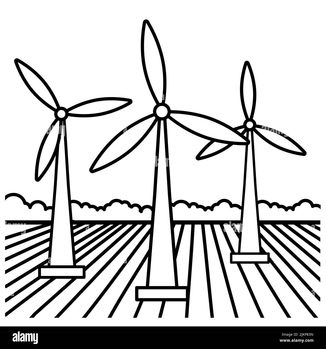 wind turbine coloring page