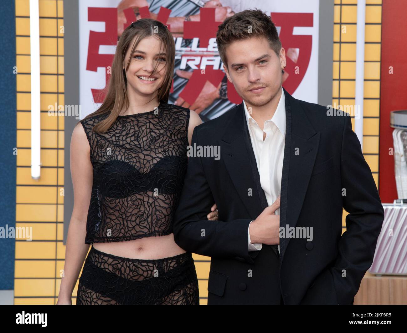01 August 2022 - Los Angeles, California -Barbara Palvin and Dylan Sprouse. Los Angeles Premiere Of Columbia Pictures' ''Bullet Train' (Credit Image: © Billy Bennight/AdMedia via ZUMA Press Wire) Stock Photo