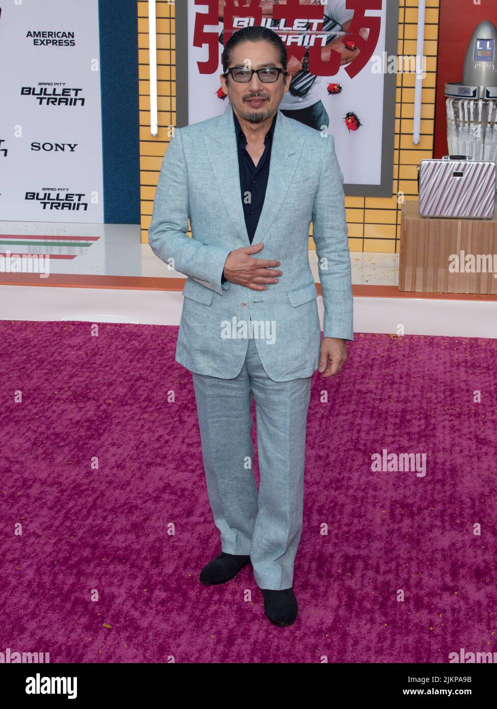 August 1, 2022, Westwood, California, USA: Hiroyuki Sanada attends the Los Angeles Premiere Of Columbia Pictures' ''Bullet Train' (Credit Image: © Billy Bennight/ZUMA Press Wire) Stock Photo