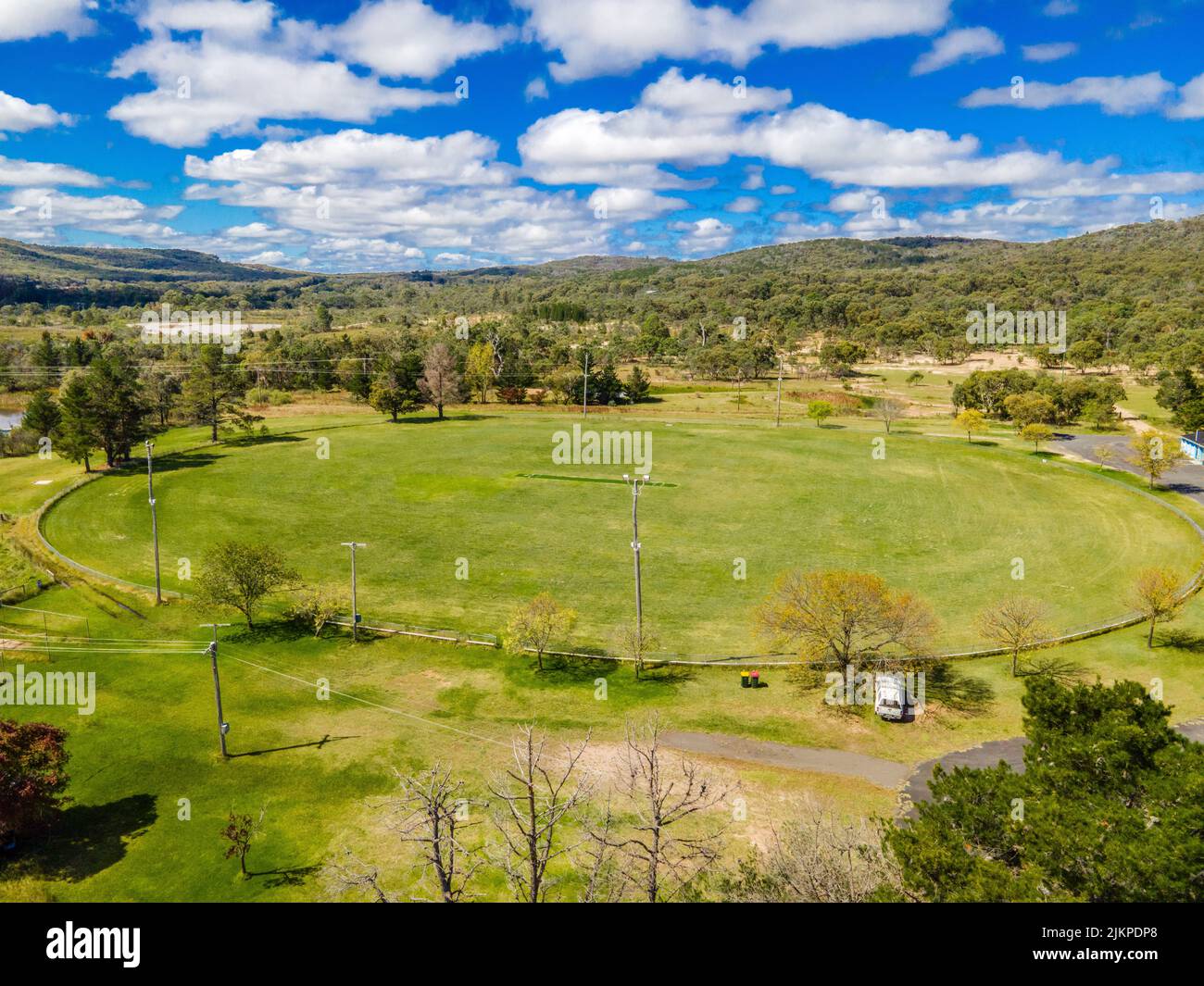 An aerial shot of the beautiful landscapes of Emmaville, Australia ...