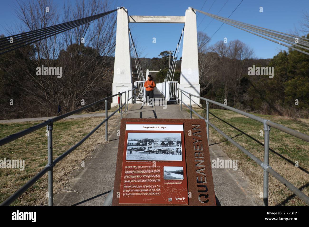 Suspension Bridge, Queanbeyan Stock Photo Alamy