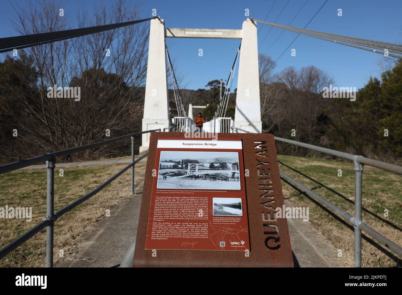 Suspension Bridge, Queanbeyan Stock Photo Alamy