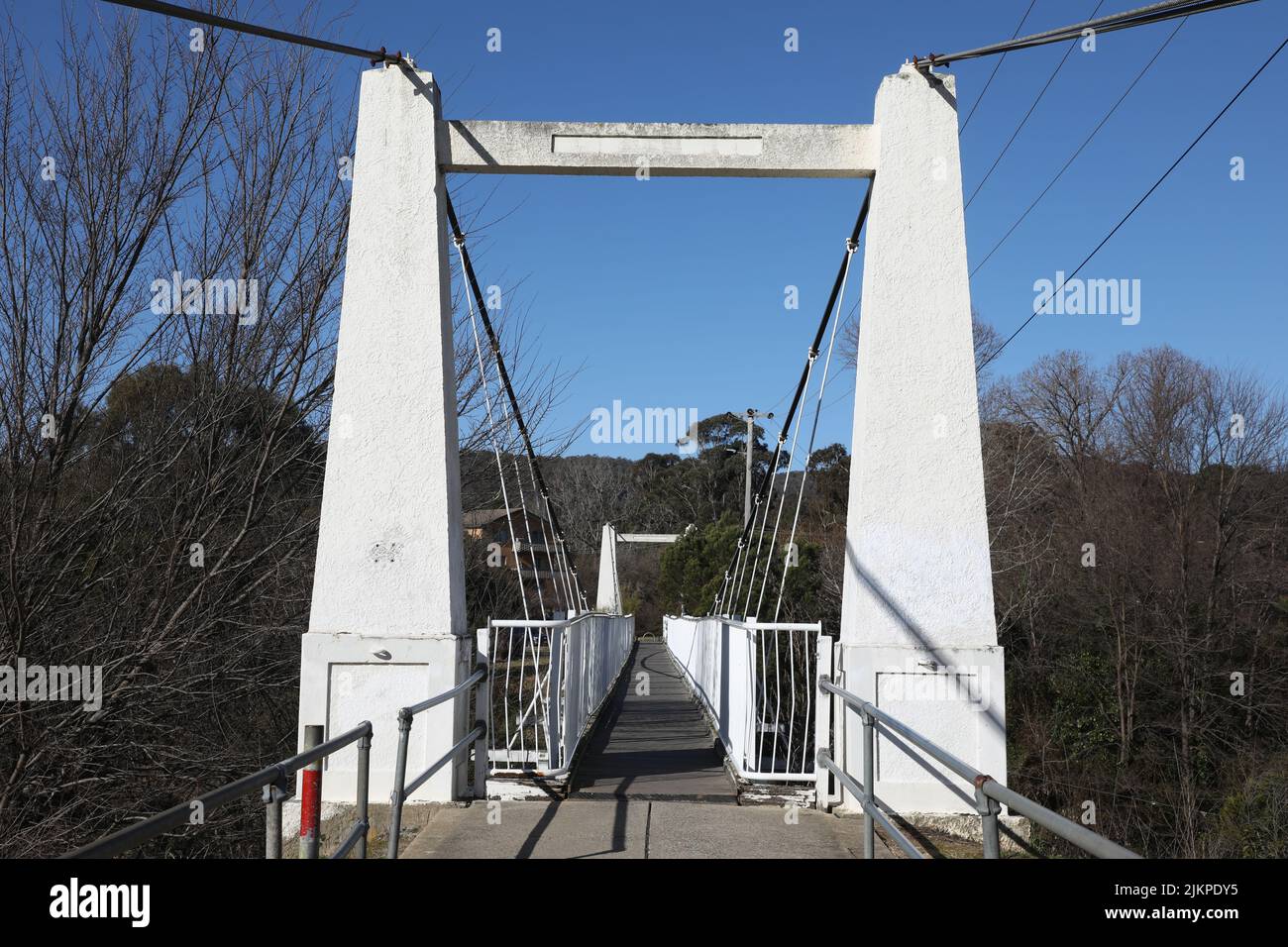 Suspension Bridge, Queanbeyan Stock Photo Alamy