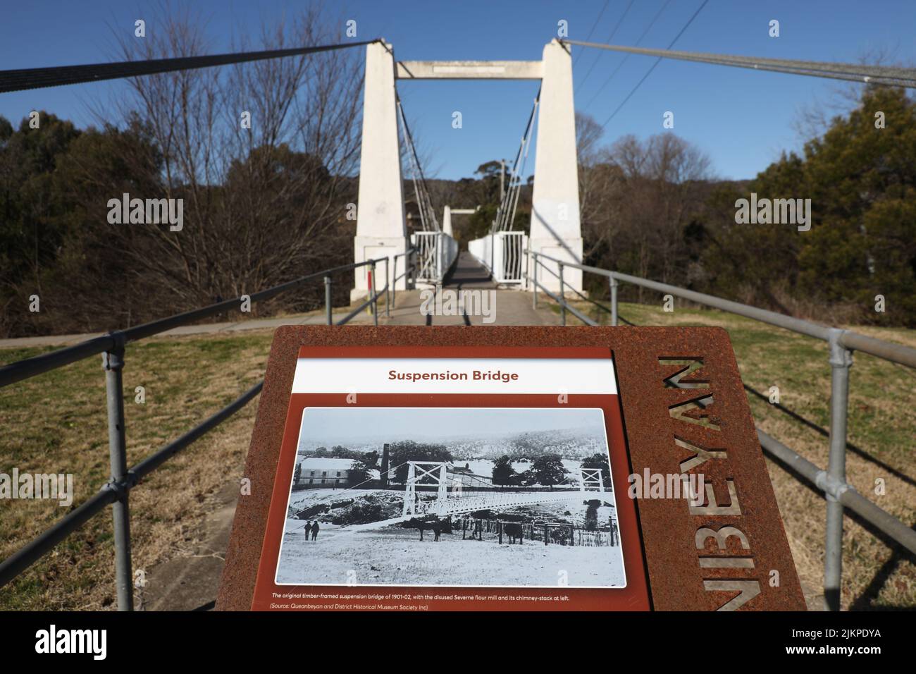Suspension Bridge, Queanbeyan Stock Photo Alamy