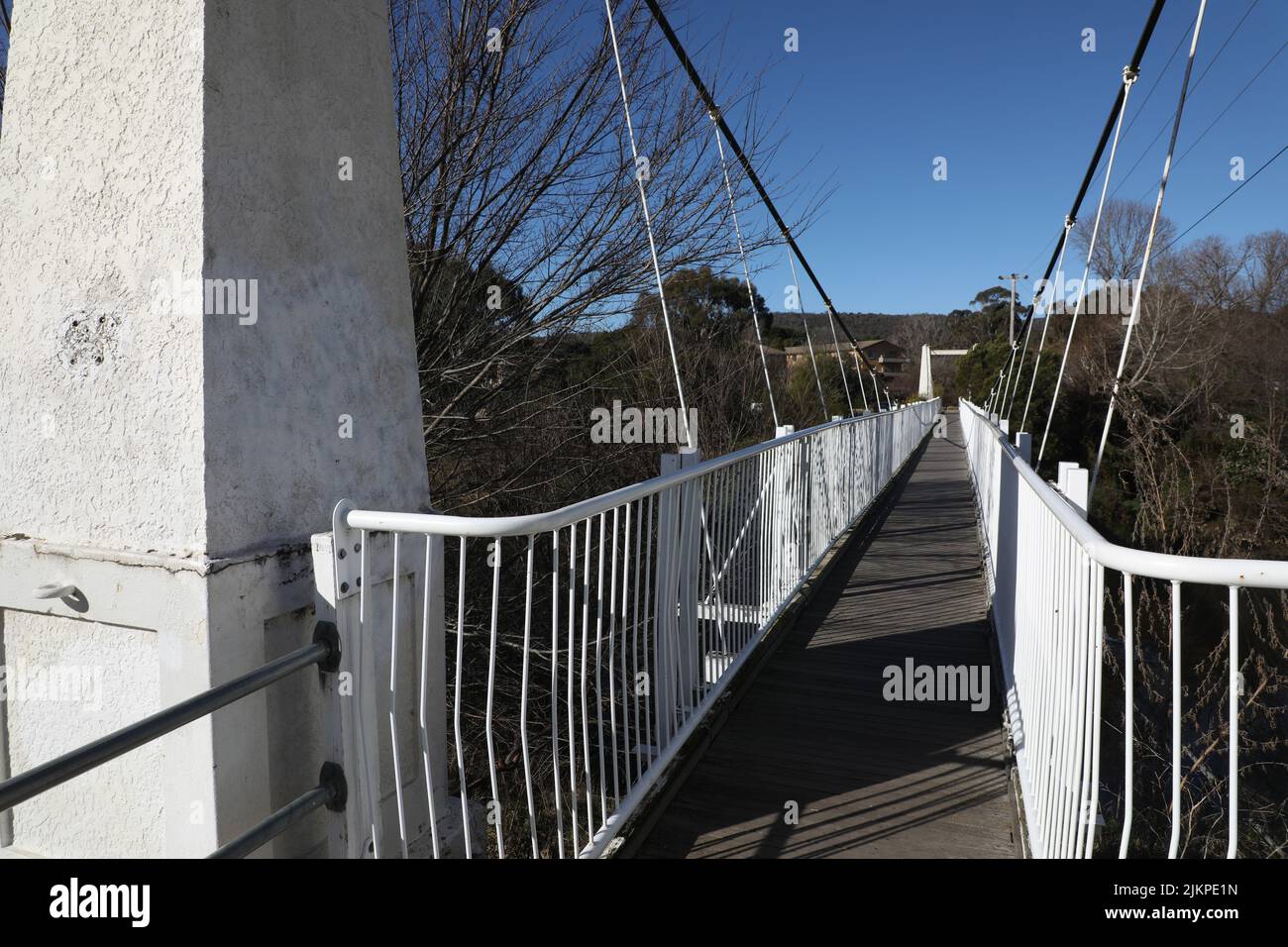 Suspension Bridge, Queanbeyan Stock Photo Alamy