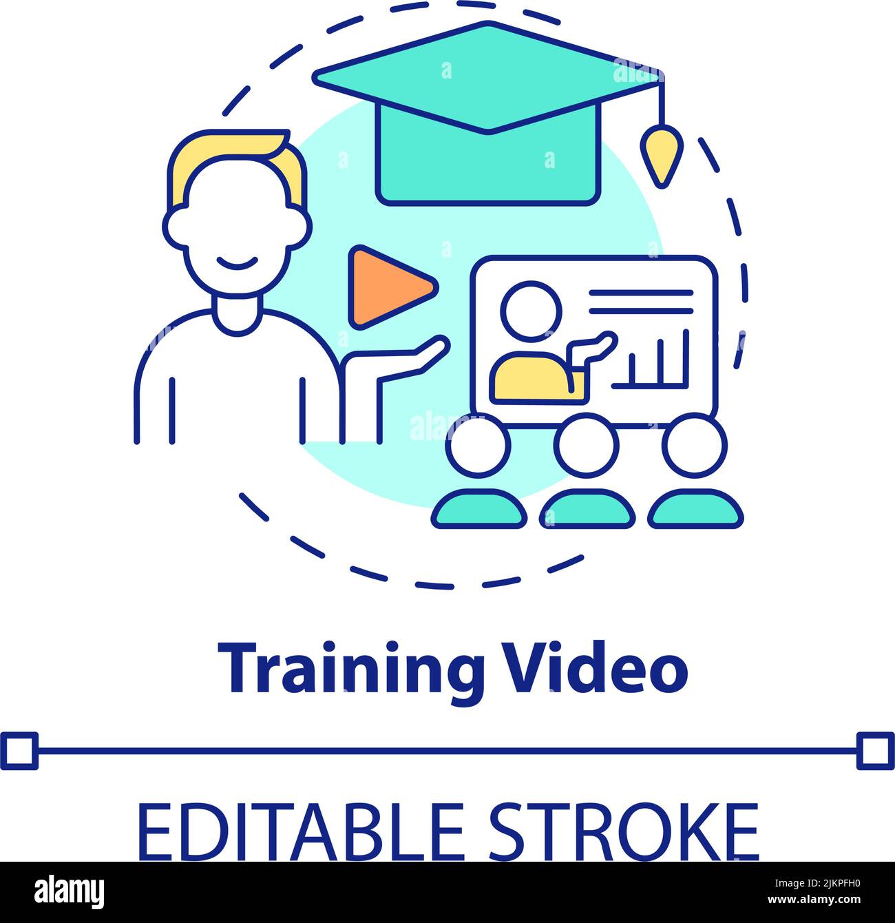Training video concept icon Stock Vector Image & Art - Alamy