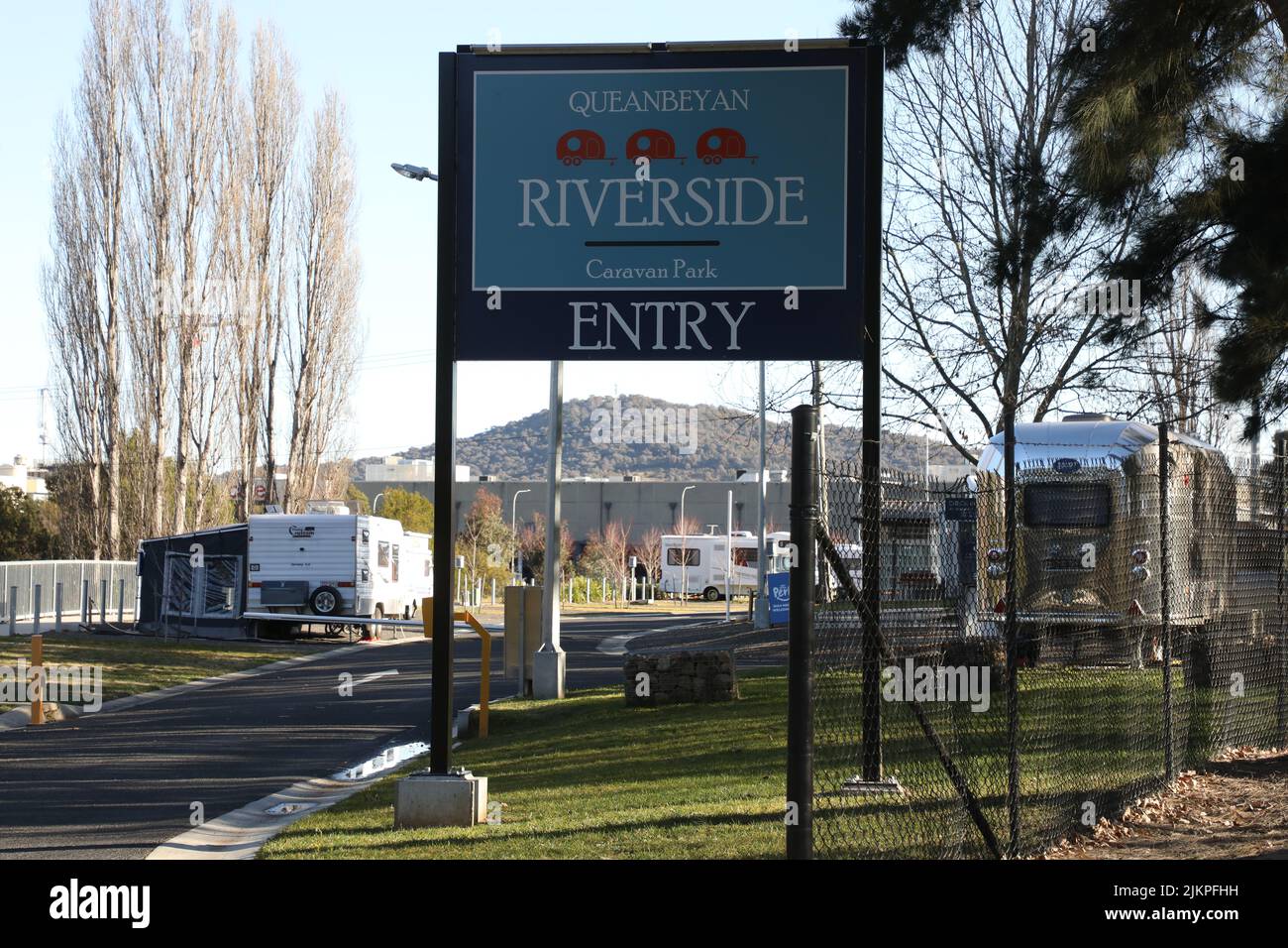 Queanbeyan riverside caravan park hires stock photography and images