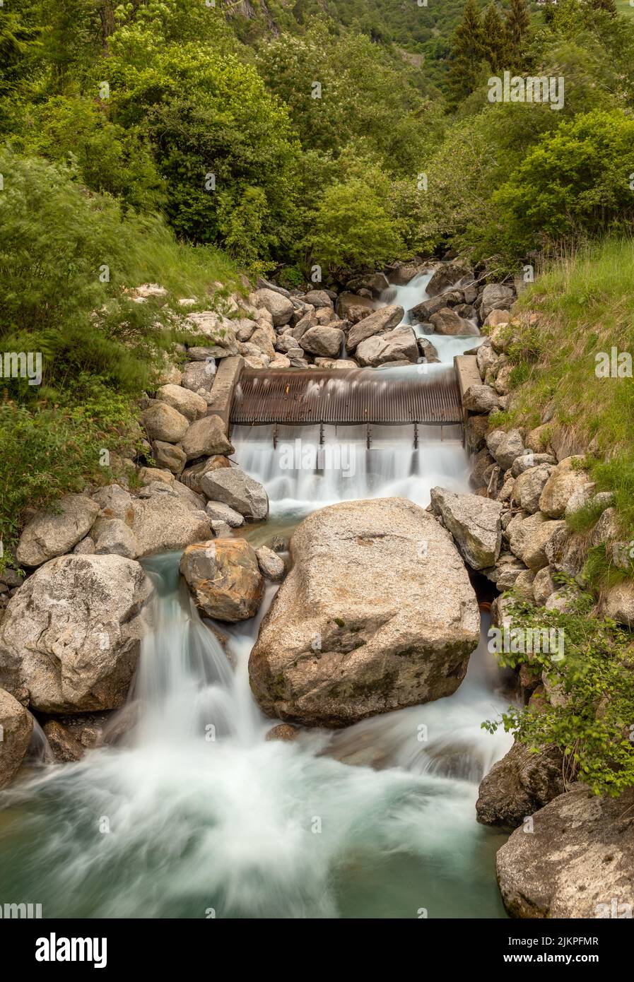At Zielbach creek above Parcines, South Tyrol Stock Photo