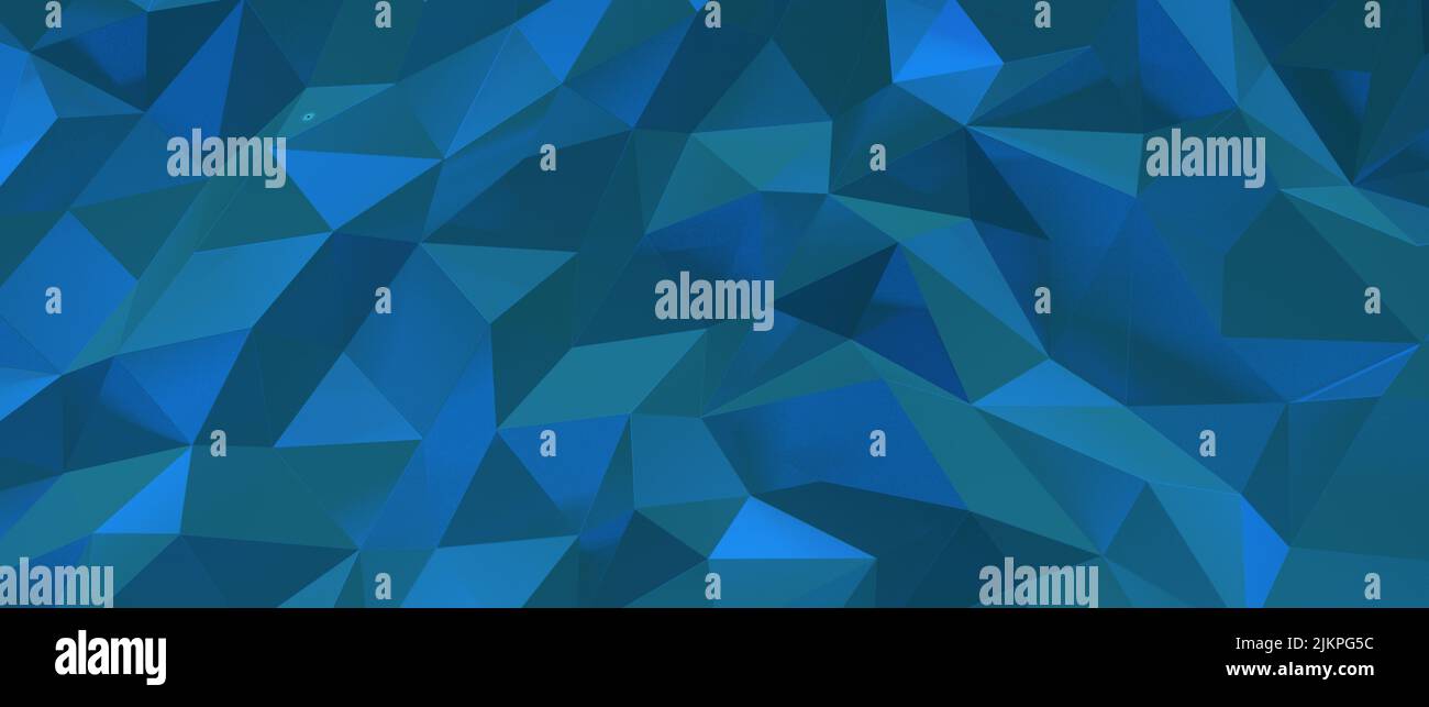 A geometric blue ice low poly background Stock Photo