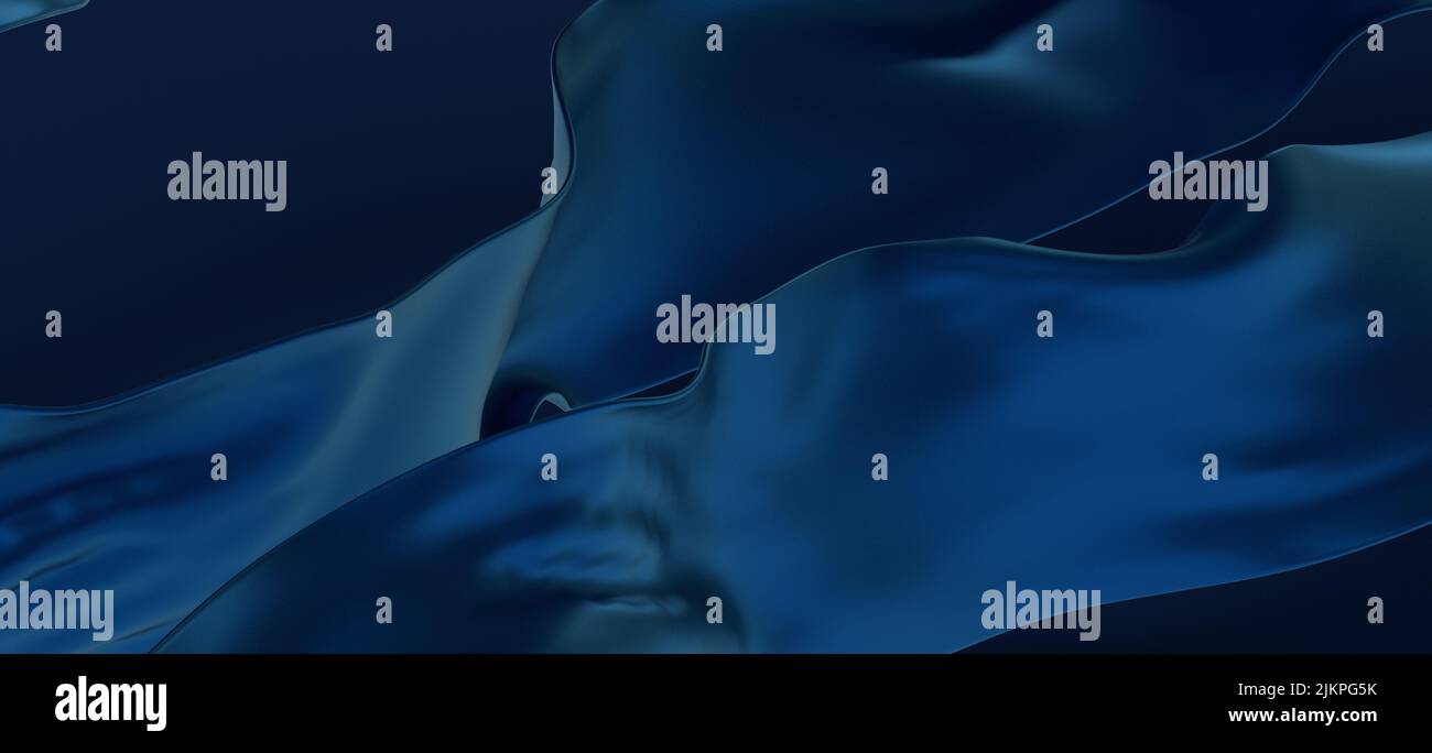An abstract blue waves background, 3d Rendering Stock Photo - Alamy