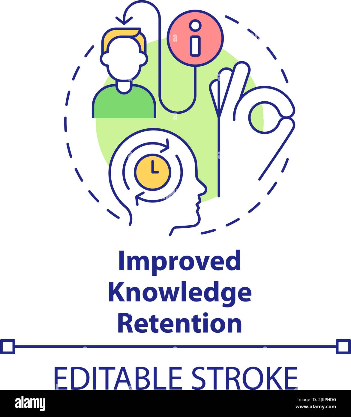 Improved knowledge retention concept icon Stock Vector Image & Art - Alamy