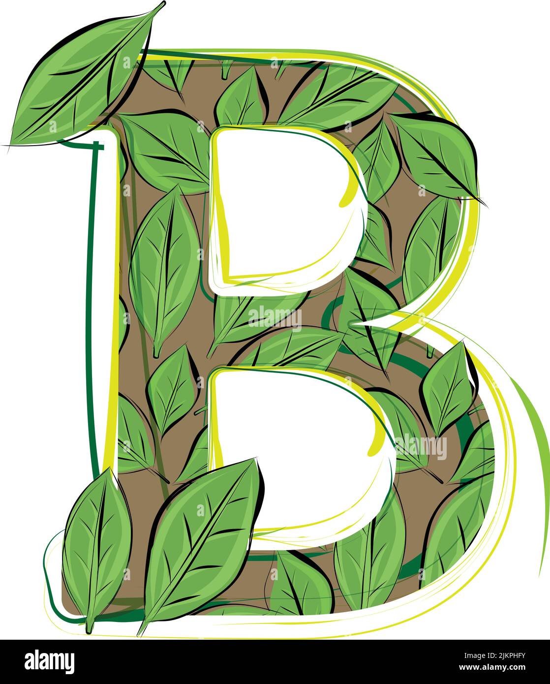 https://c8.alamy.com/comp/2JKPHFY/green-leaf-alphabet-vector-illustration-letter-b-2JKPHFY.jpg