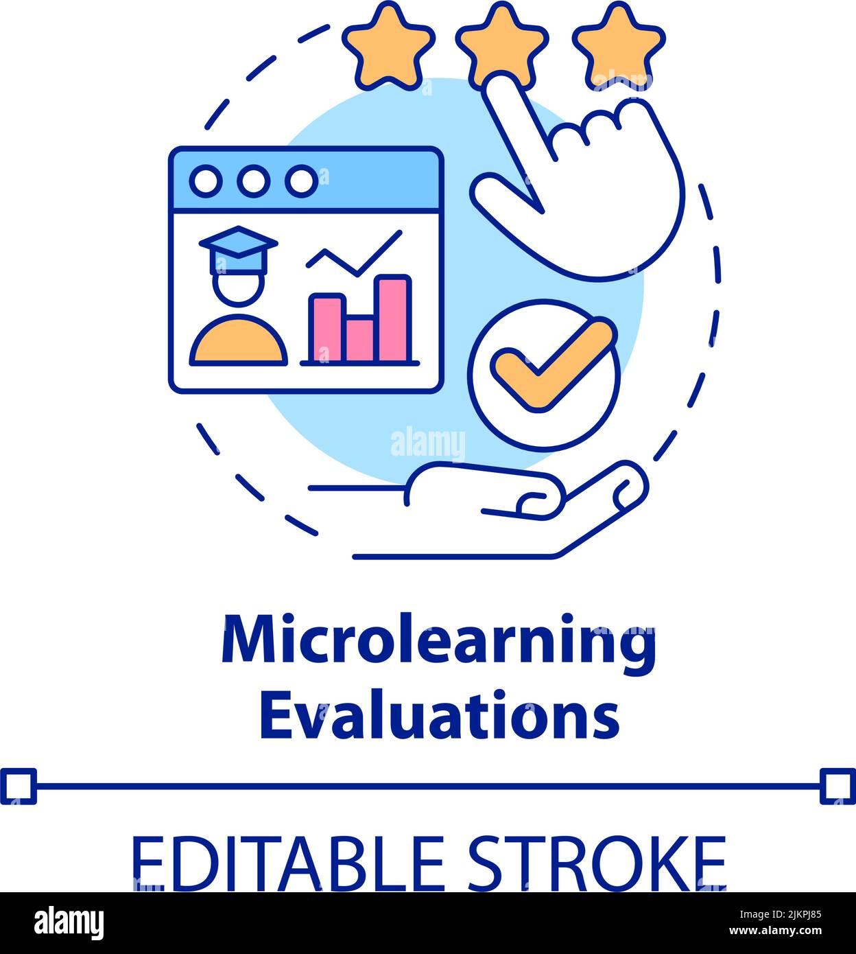 Microlearning evaluations concept icon Stock Vector Image & Art - Alamy
