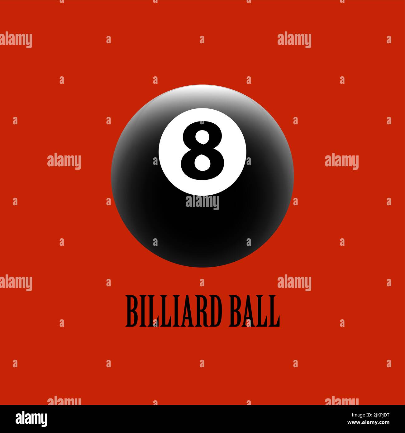 Vector color illustration with billiard ball Stock Vector Image & Art ...