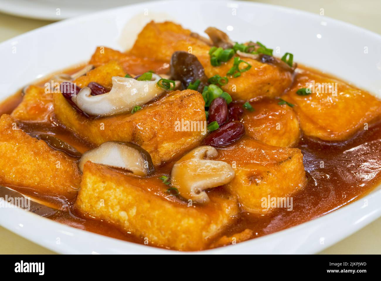 A delicious Chinese dish, homecooked tofu in sauce Stock Photo Alamy