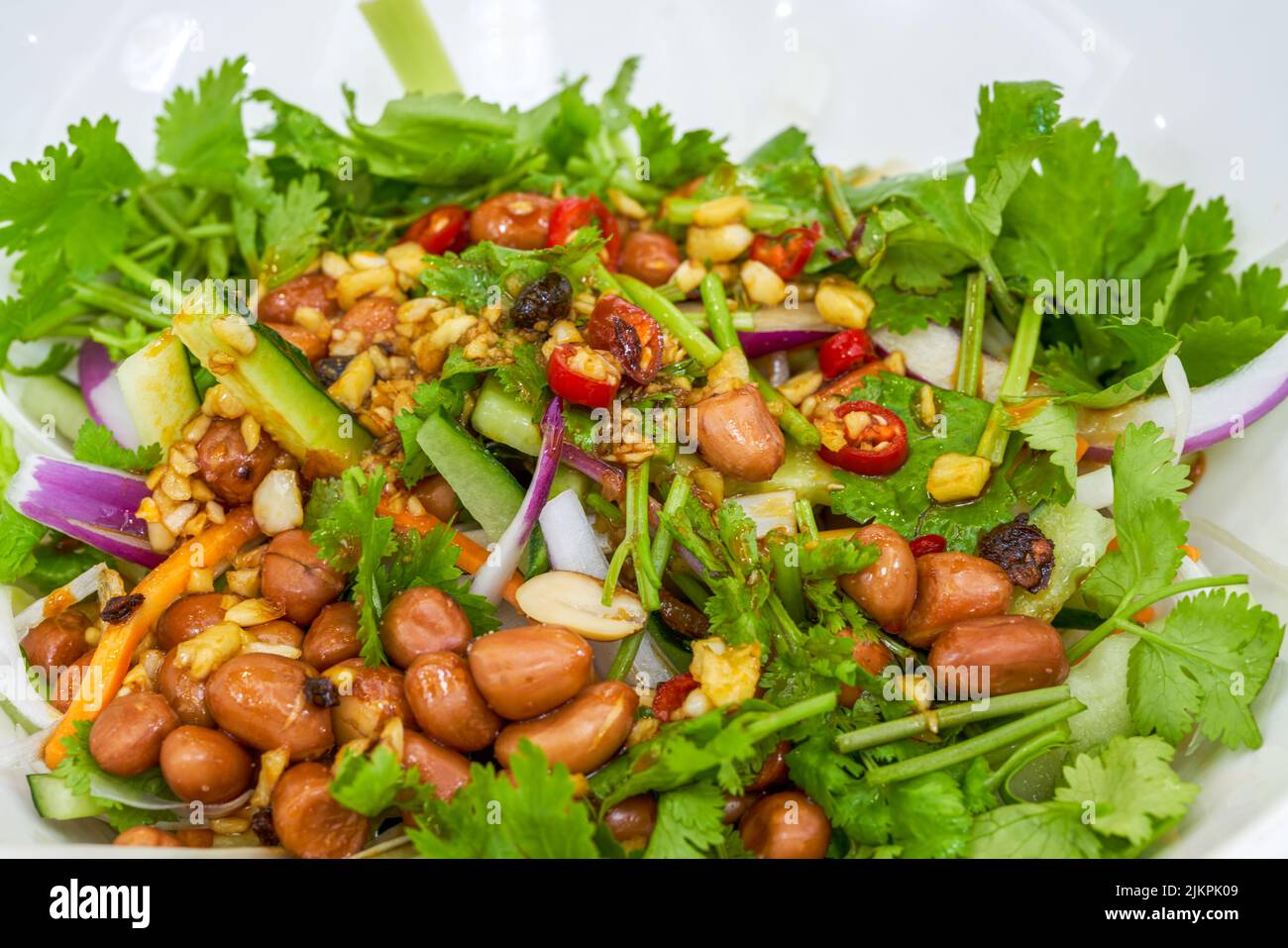 A plate of sour Chinese food, cold tiger dishes, cold vegetarian dishes
